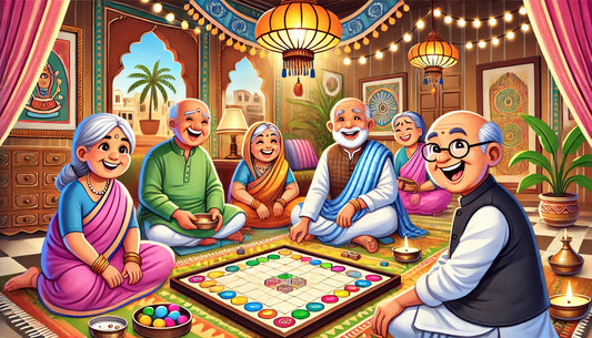 Modiji and Nirmalaji playing board games with Rajnathji and others after retirement