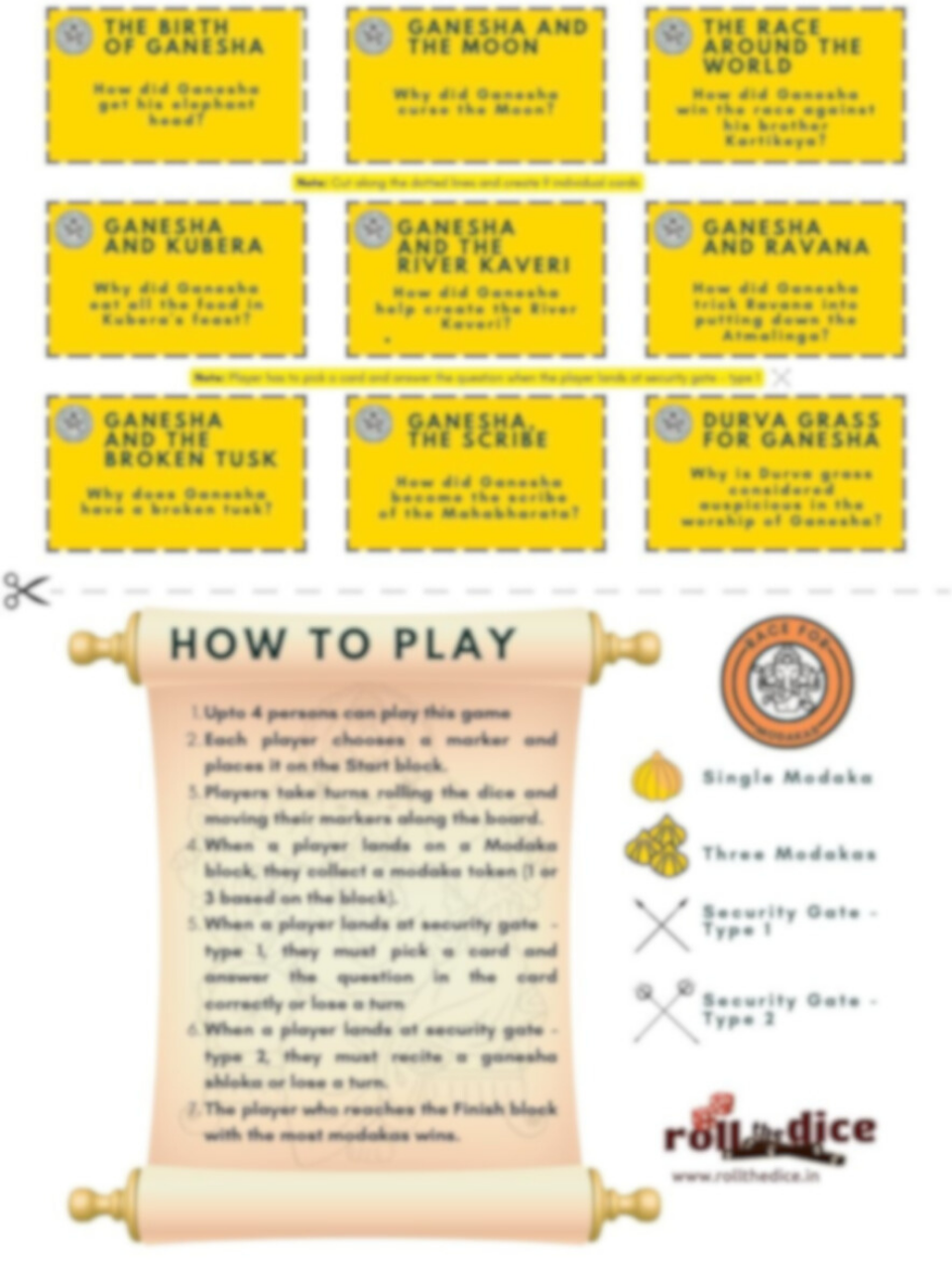 Race for Modakas (Print) : A Divine Adventure Board Game