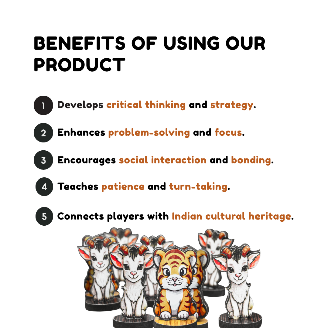Aadu Huli Board Game – Classic Level 3 | Traditional Tigers and Goats Strategy Game