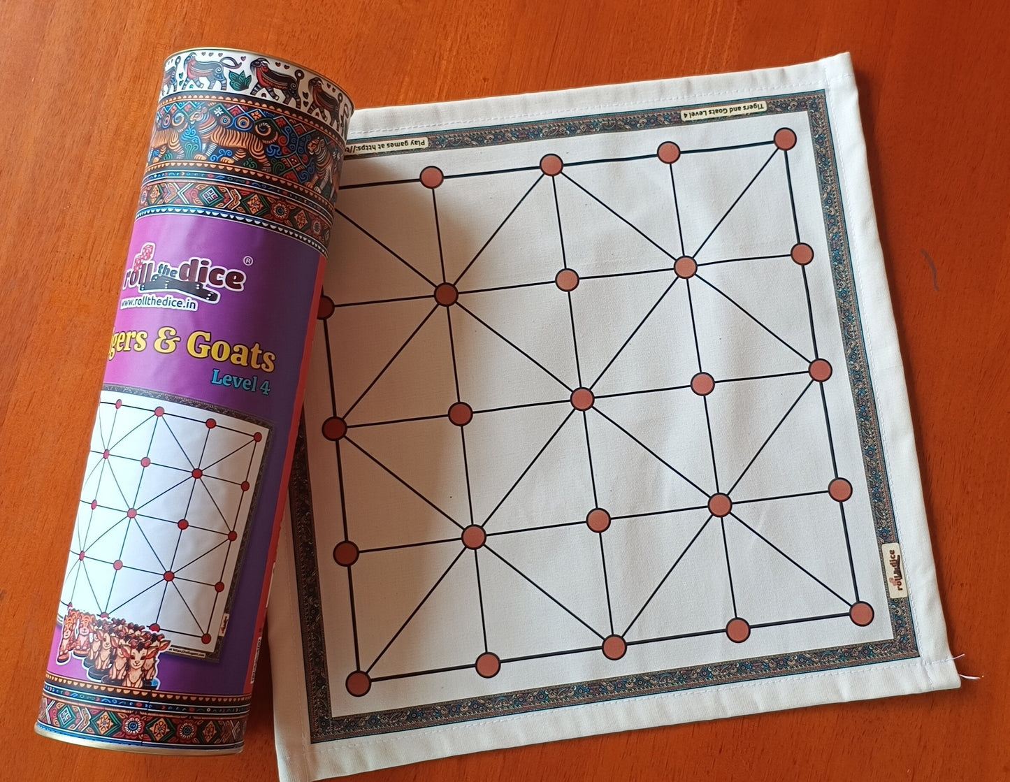 Aadu Huli Board Game – Levels 3 & 4 | Tigers and Goats Traditional Strategy Game