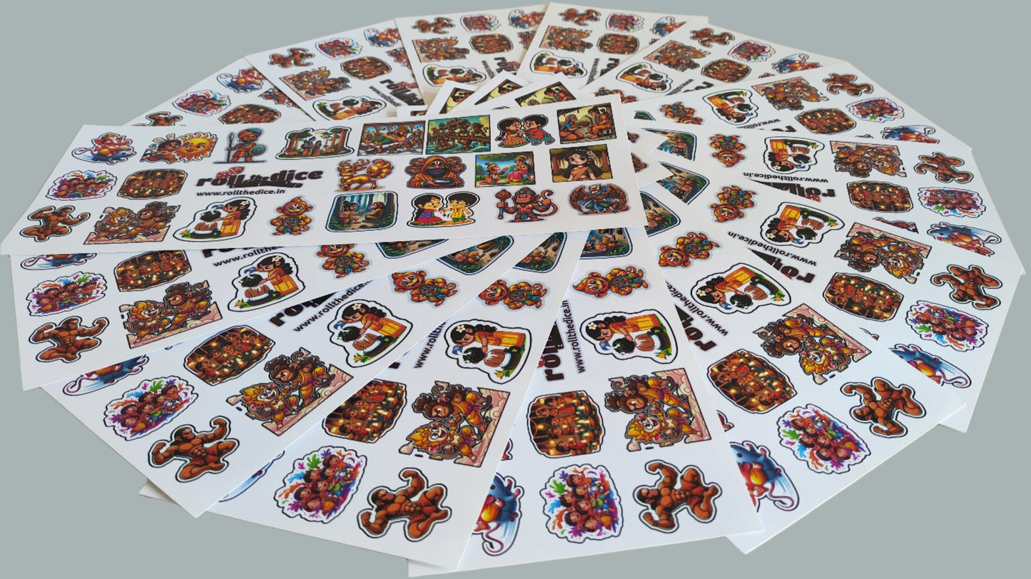 Ramayana Sticker Pack – 10 Mythic Vinyl Decals | Roll the Dice