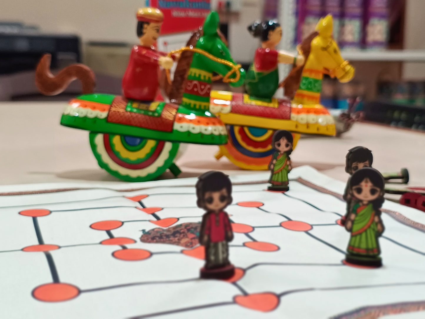 Navakankari | Nine Men’s Morris Traditional Board Game Set with Pawns | Classic Indian Strategy Game