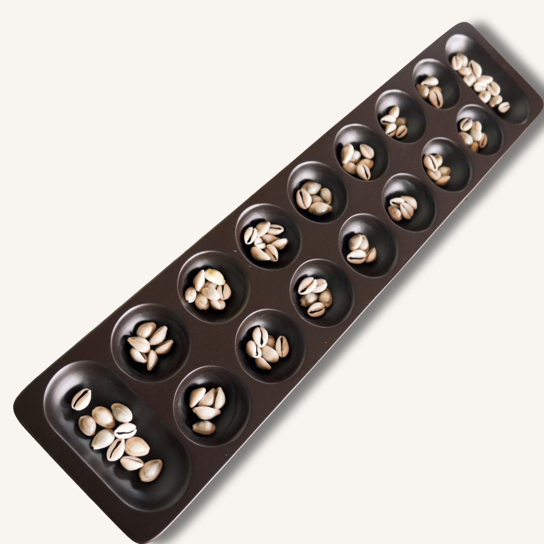 Channe Mane board game by Roll the Dice, featuring colorful game pieces and traditional Indian design elements on the game board.