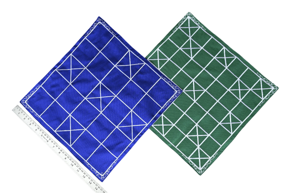 Chowka Bara 5 and 7 mats combo game accessory by Roll the Dice, featuring traditional wooden game boards for strategic play.