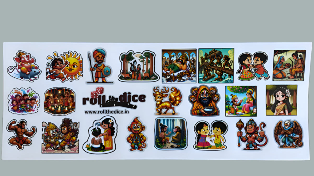 Ramayana Sticker Pack – 10 Mythic Vinyl Decals | Roll the Dice