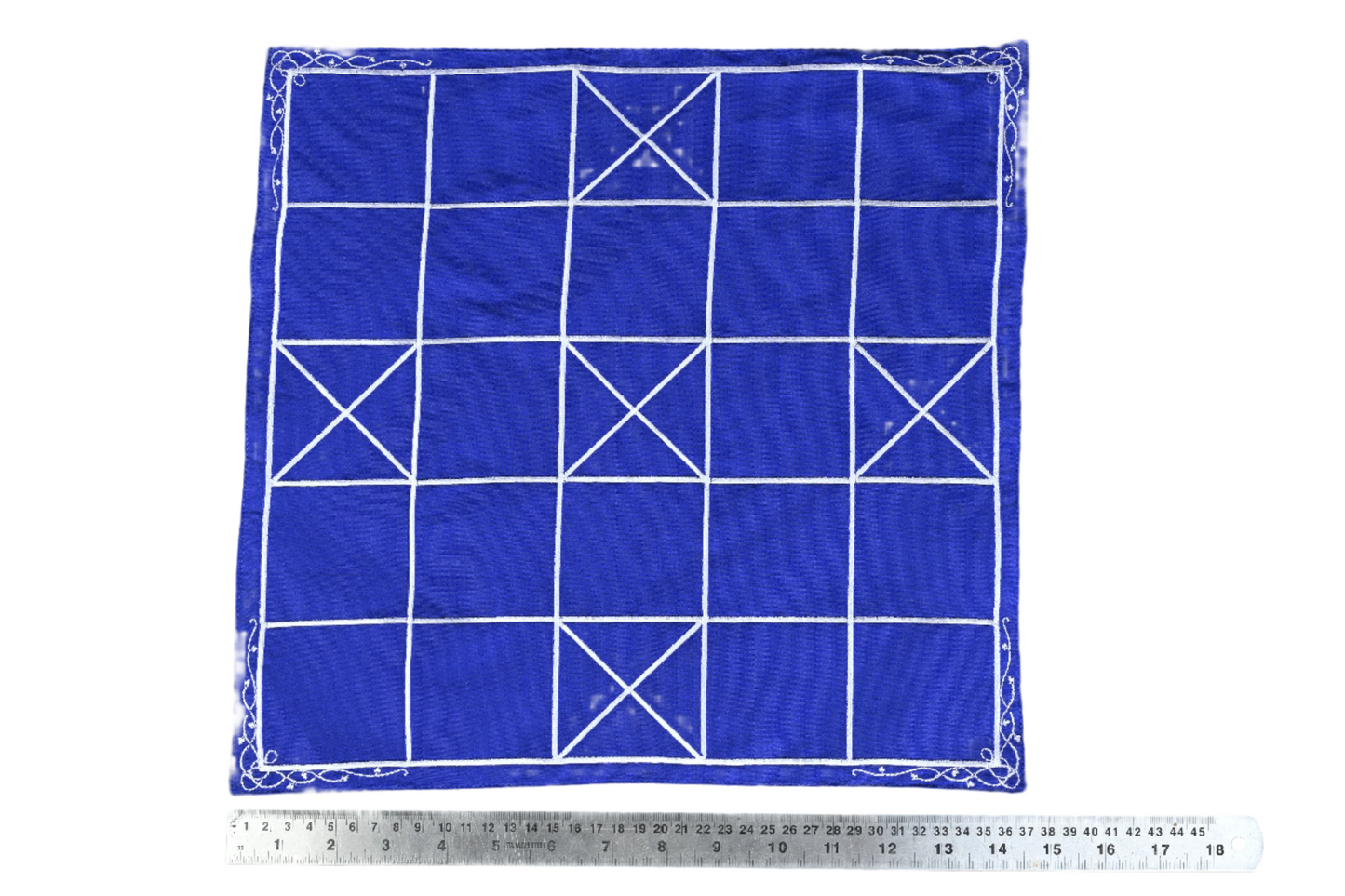 Chowka Bara 5 House Silk Mat | Traditional Indian Board Game