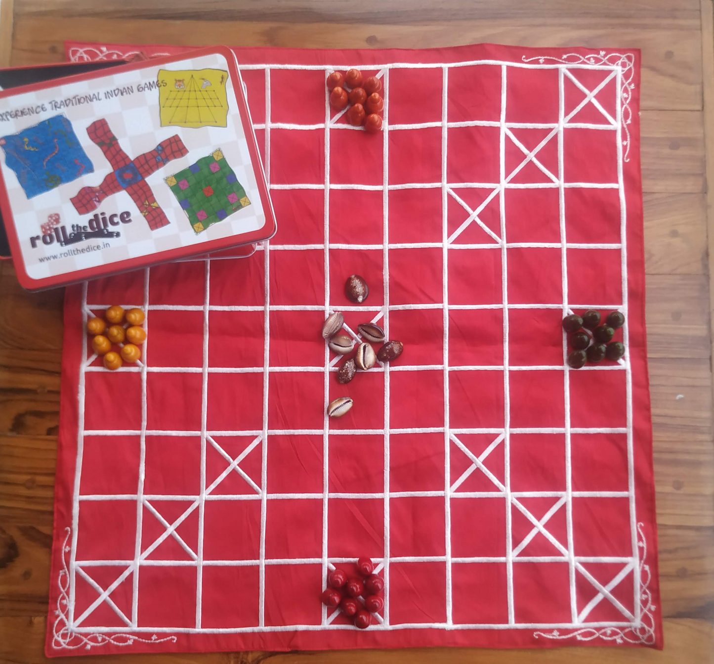 Chowka Bara 9 House Traditional Indian Board Game