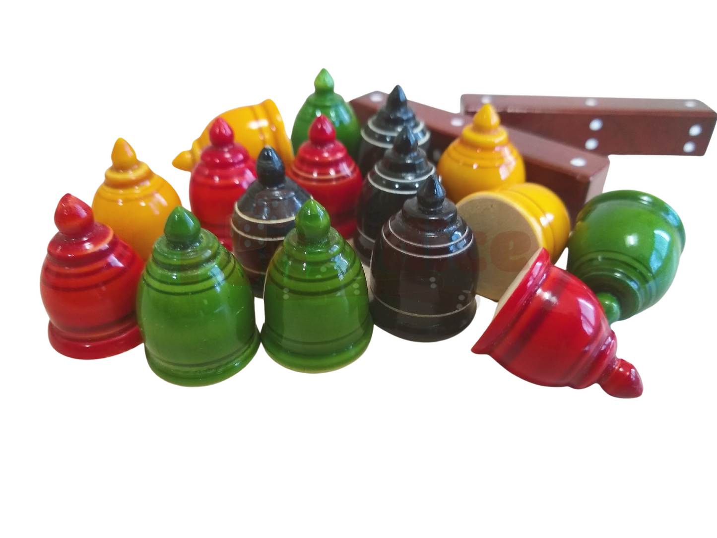 Pagade Game Pawns | Handcrafted Channapatna Pieces for Pachisi / Parcheesi