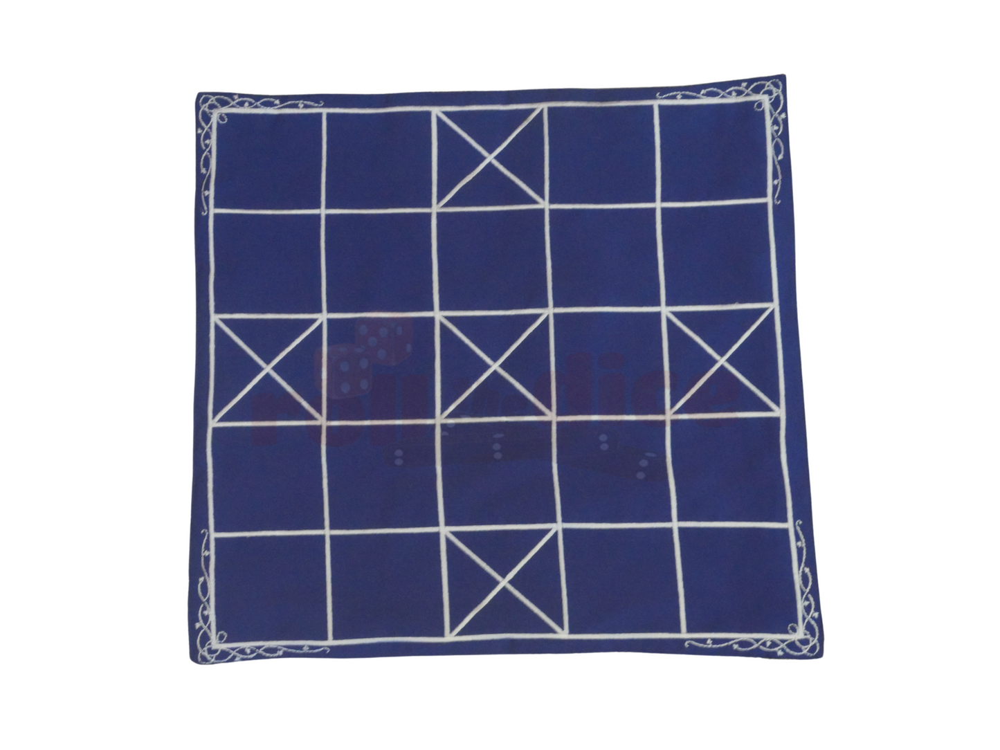 Chowka Bara 5 House Silk Mat | Traditional Indian Board Game