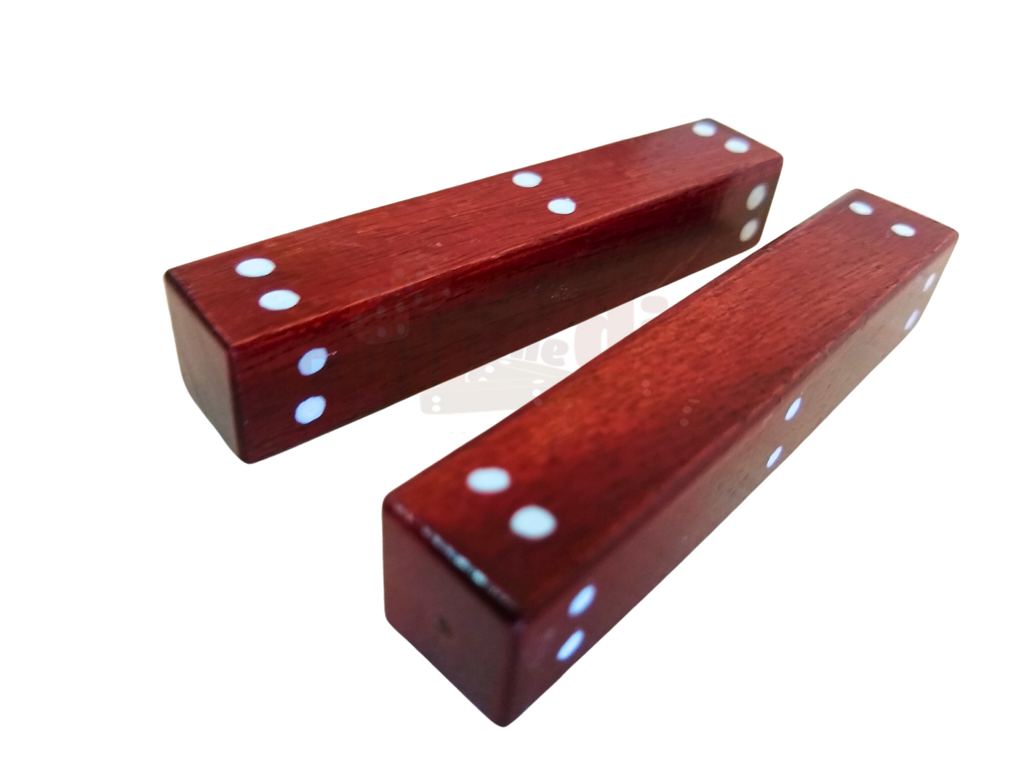 Plain Daala long dice set by Roll the Dice, game accessory with multiple white dice featuring black dots for tabletop gaming.