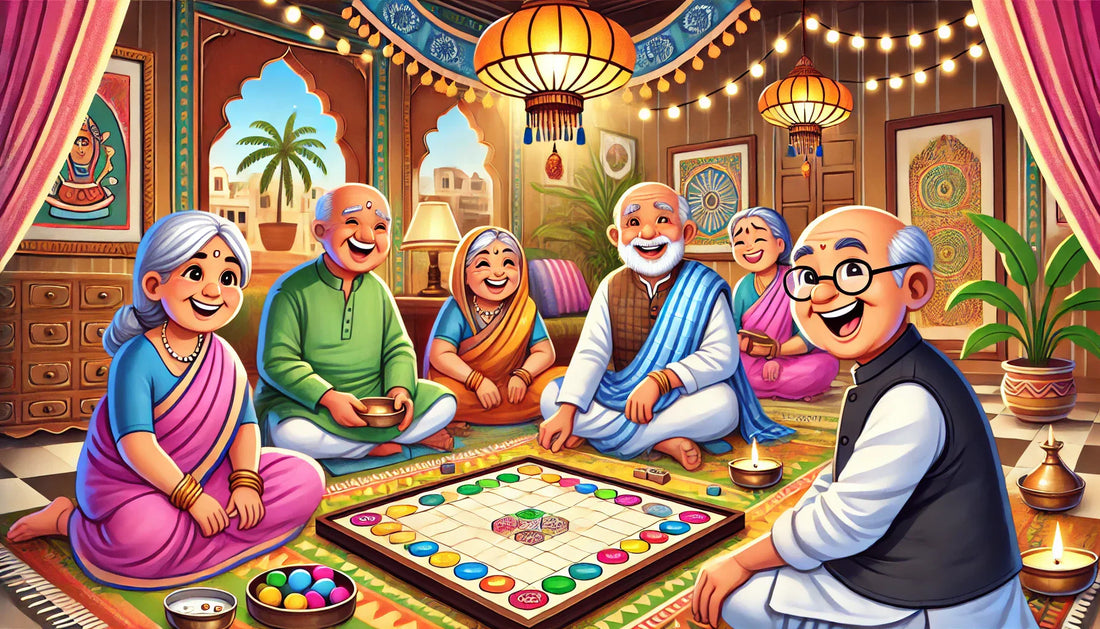 Modiji and Nirmalaji playing board games with Rajnathji and others after retirement