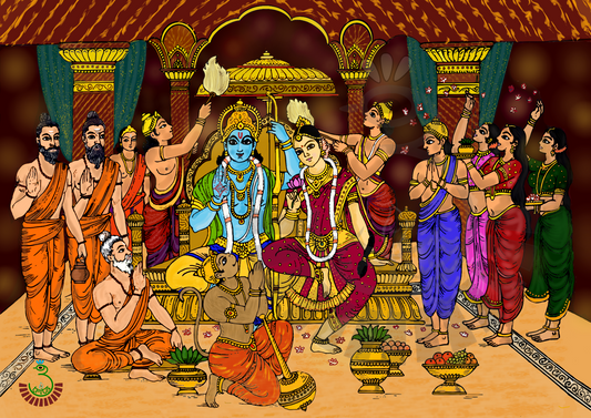 Seetha Rama represents the divine couple – Rama and his consort Sita. Their love story, marked by trials and tribulations, stands as a testament to the power of faith, loyalty, and the strength of a woman.