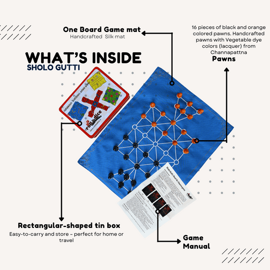 Sixteen soldiers board game by Roll the Dice, featuring colorful soldier tokens and game board setup for strategic play.