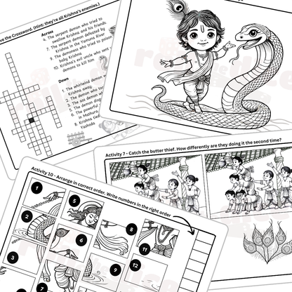 The Little Krishna - An illustrated activity book for kids