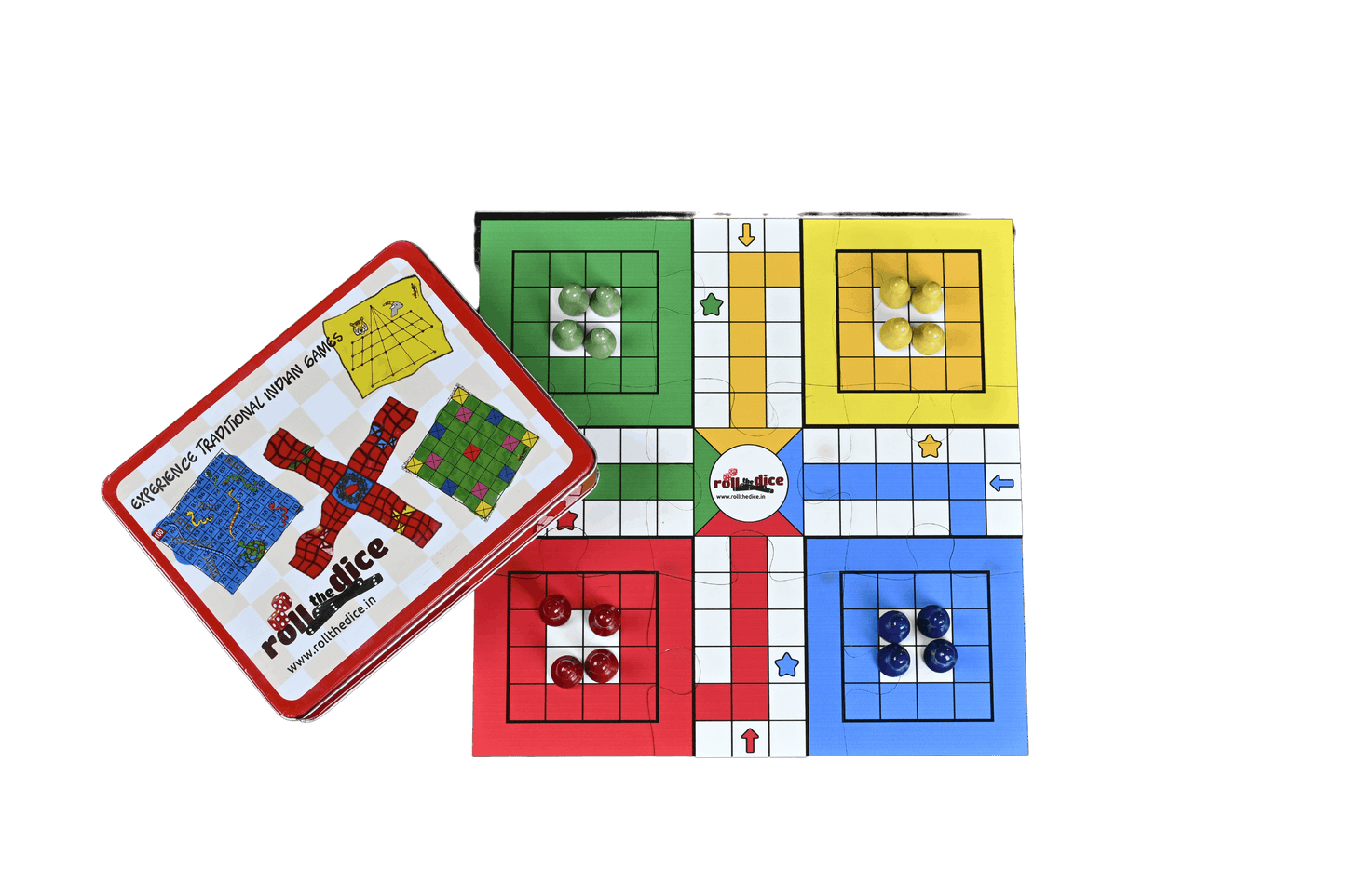 Roll the Dice snake and ladder, Saanp Sidi, and Ludo board games for ages 7 to 14, featuring colorful game pieces and boards.