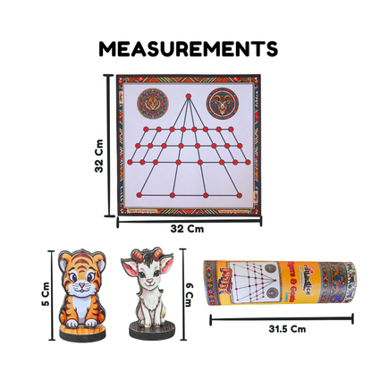 Aadu Huli Board Game – Classic Level 3 | Traditional Tigers and Goats Strategy Game