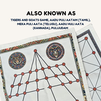 Aadu Huli Board Game – Levels 3 & 4 | Tigers and Goats Traditional Strategy Game