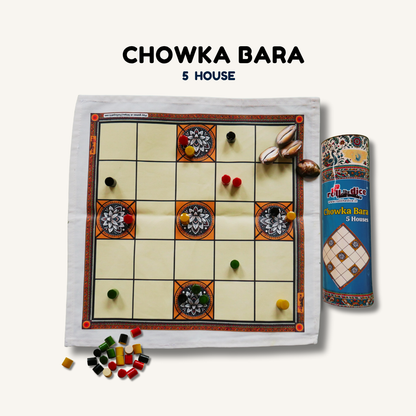 Chowka Bara Board Game – 5 & 7 Houses Combo | Traditional Indian Dice Game