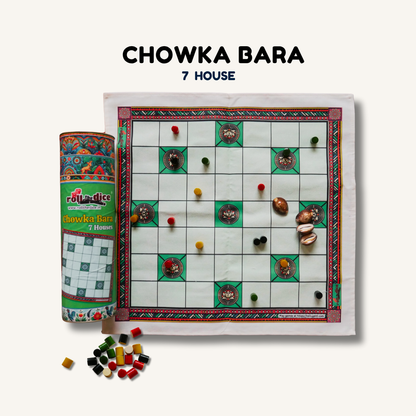 Chowka Bara Board Game – 5 & 7 Houses Combo | Traditional Indian Dice Game
