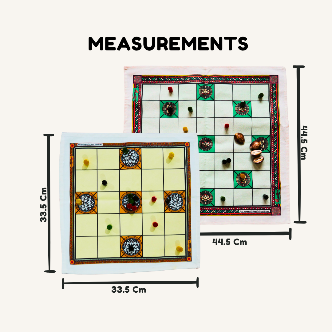 Chowka Bara Board Game – 5 & 7 Houses Combo | Traditional Indian Dice Game