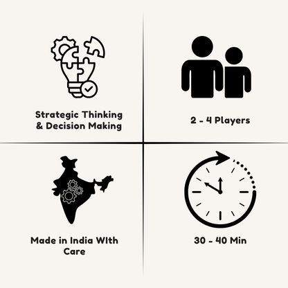 Classic Ashta Chamma 5 House (Chowka Bara) Board Game | Cotton Mat with Colorful Pawns