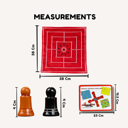 Heritage Navkankari board game by Roll the Dice showing colorful traditional motifs on a wooden game board.