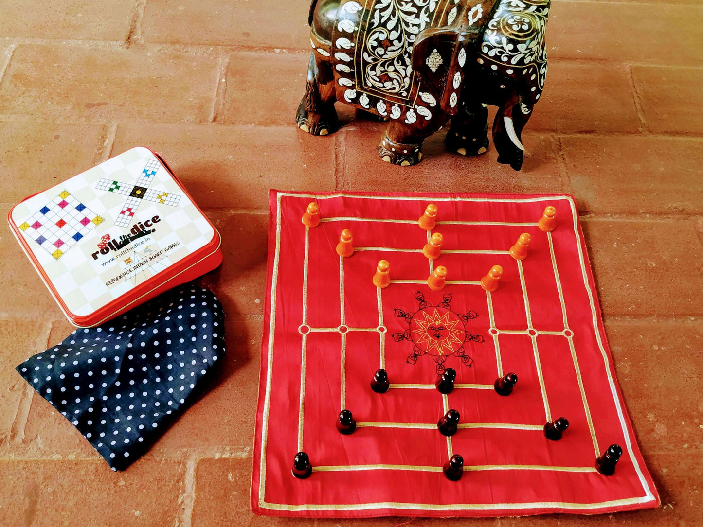 Navkankari board game by Roll the Dice, featuring traditional Indian design, ideal as a unique gift for men.
