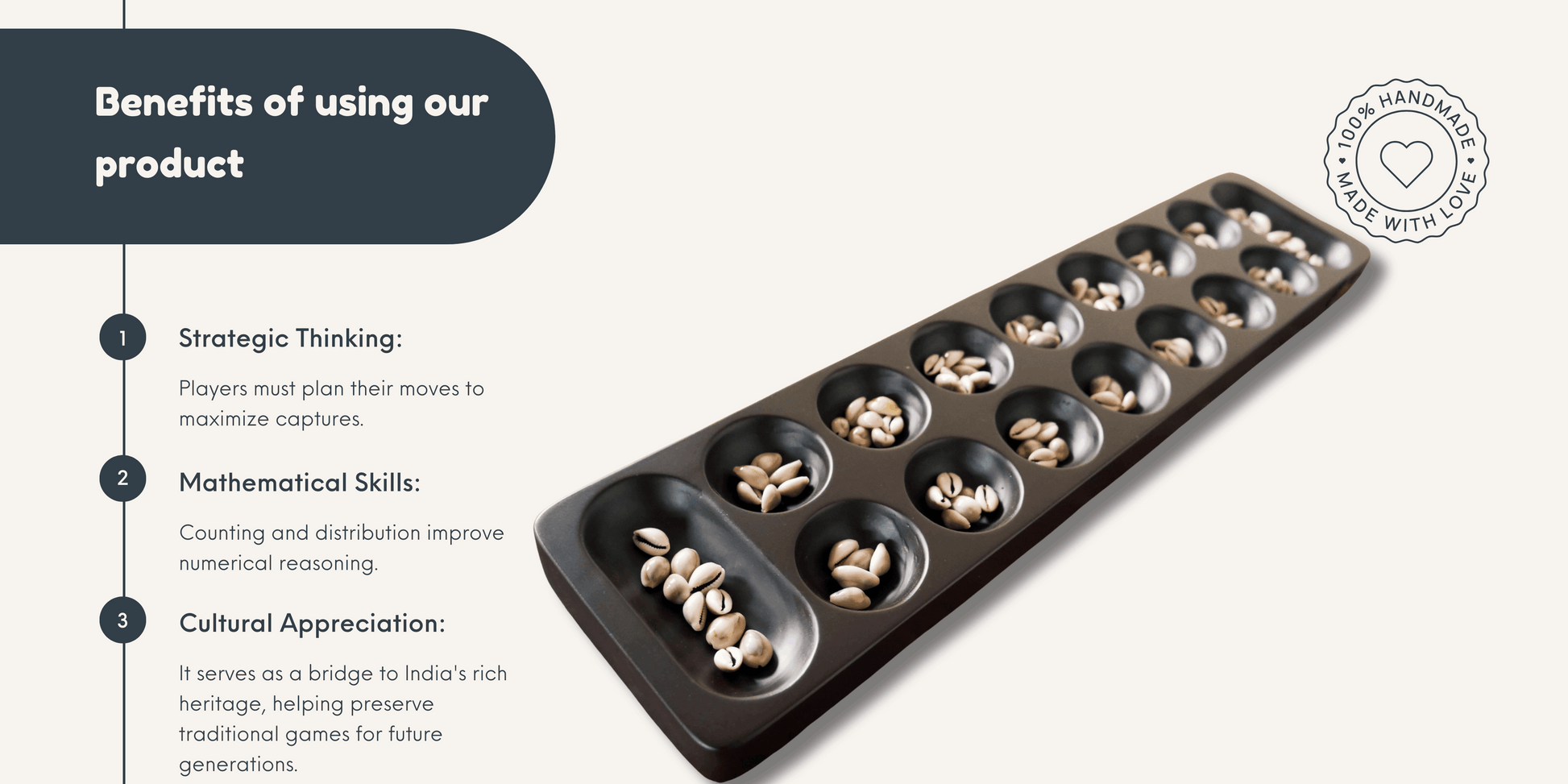 Satkoli board game by Roll the Dice, featuring colorful game pieces and traditional design on a wooden game board.