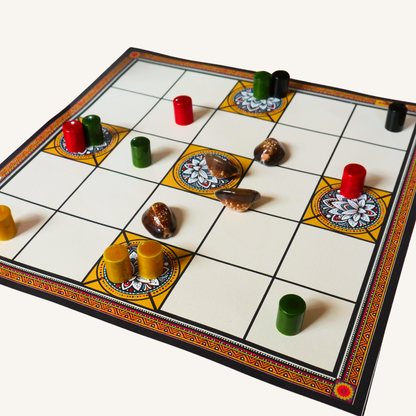 Chowka Bara Board Game – 5 & 7 Houses Combo | Traditional Indian Dice Game