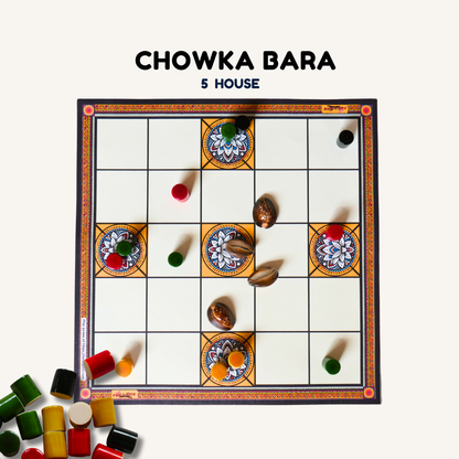 Chowka Bara Board Game – 5 & 7 Houses Combo | Traditional Indian Dice Game