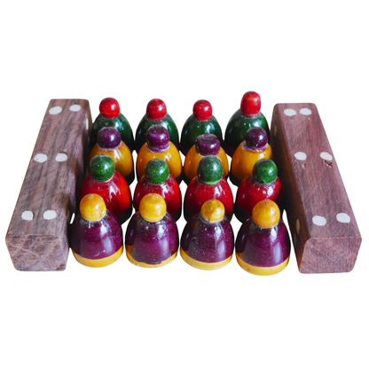 Pagade Game Pawns | Handcrafted Channapatna Pieces for Pachisi / Parcheesi