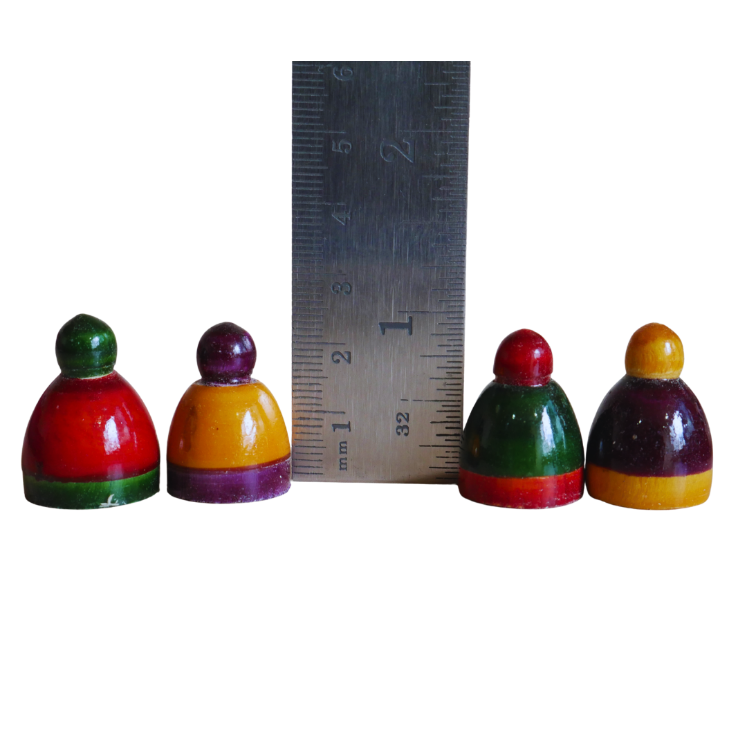 Pagade Game Pawns | Handcrafted Channapatna Pieces for Pachisi / Parcheesi