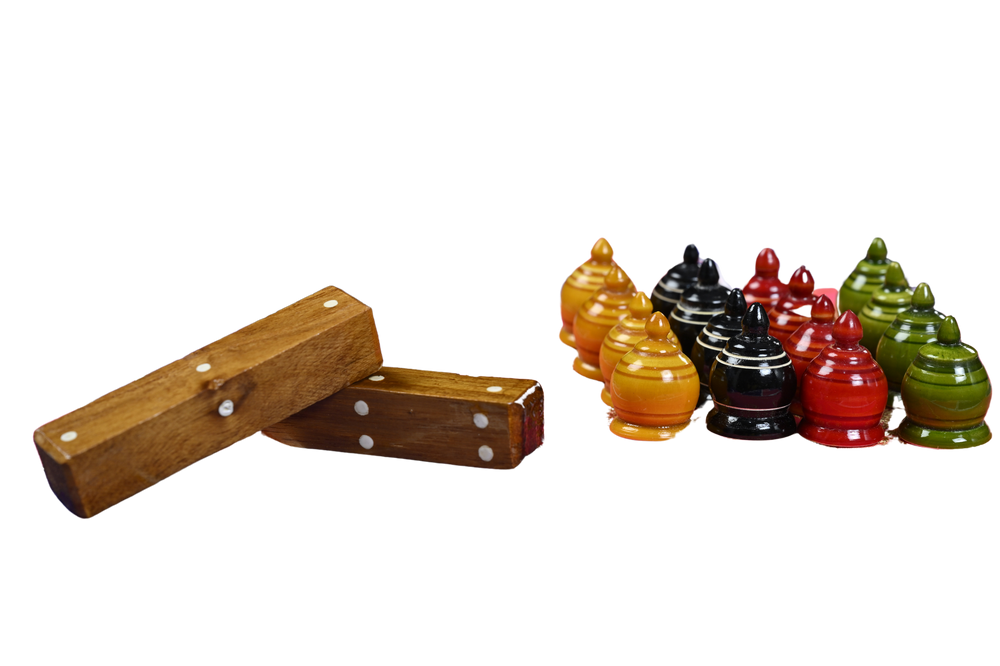 Pagade playing pawns in four colours