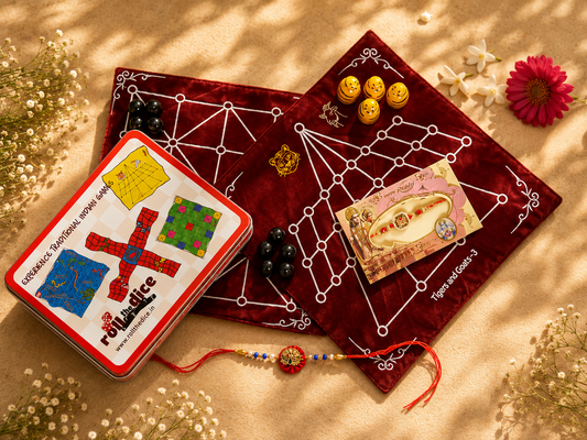 Aadu Huli Board Game – Levels 3 & 4 | Tigers and Goats Traditional Strategy Game