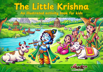 The Little Krishna - An illustrated activity printable book for kids