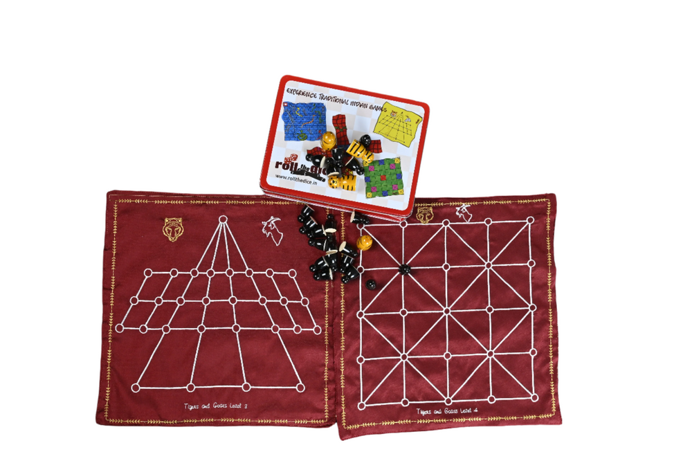 Aadu Huli Board Game – Levels 3 & 4 | Tigers and Goats Traditional Strategy Game