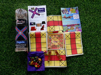 Pagade – Classic Indian Board Game in 4 Colors | Traditional Pachisi (Parcheesi) Set