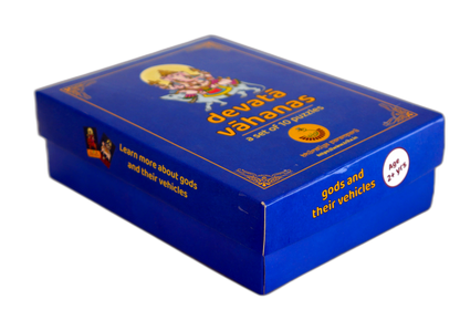 perspective view of kids gift box of best selling devata vahanas activities