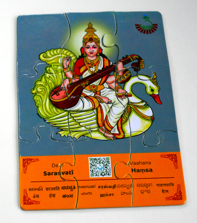 saraswati goddess of knowledge activity puzzle for kids