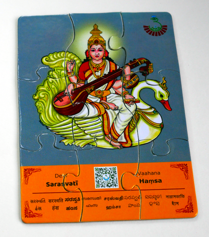 saraswati goddess of knowledge activity puzzle for kids